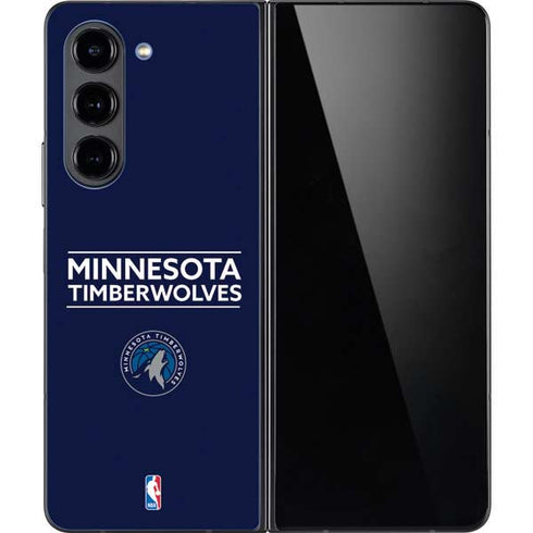 NBA Minnesota Timberwolves Standard - Navy Blue Galaxy Z Fold5 5G Skin
